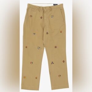 Ralph Lauren Embroiled Twill Chino Khaki Pant